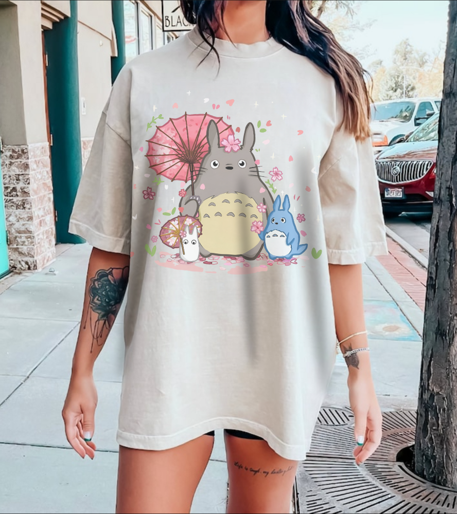 My Neighbor Totoro T-Shirt – 100% Cotton Gildan 5000 Anime Tee for Ghibli Fans