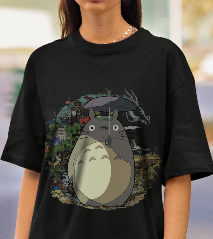 My Neighbor Totoro Studio Ghibli T-Shirt – 100% Cotton Gildan 5000 Anime Tee
