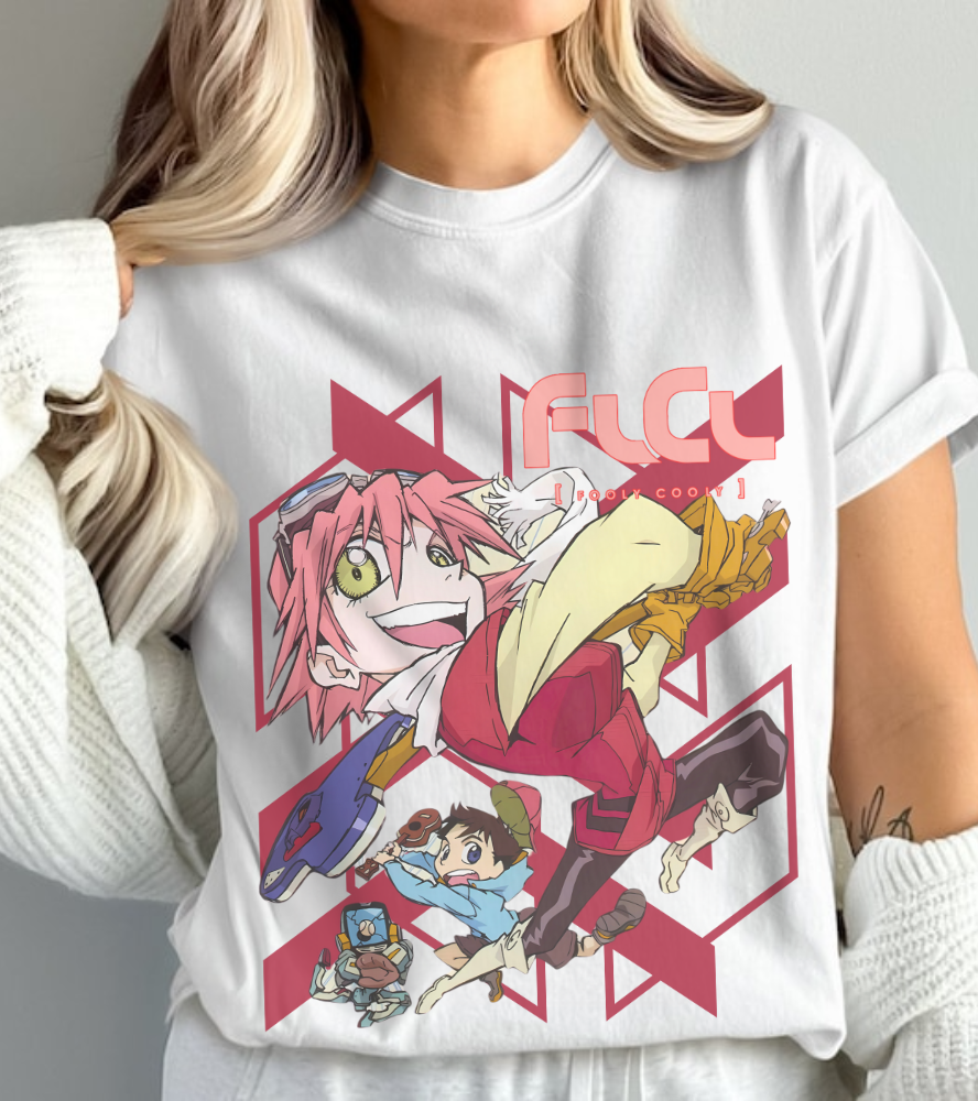 FLCL T-Shirt – 100% Cotton Gildan 5000 | Fooly Cooly Classic Anime Graphic Tee