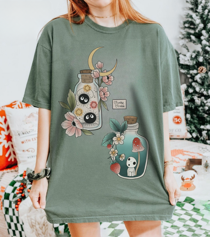 Soot Sprites T-Shirt – 100% Cotton Gildan 5000 | Studio Ghibli Cute Anime Tee