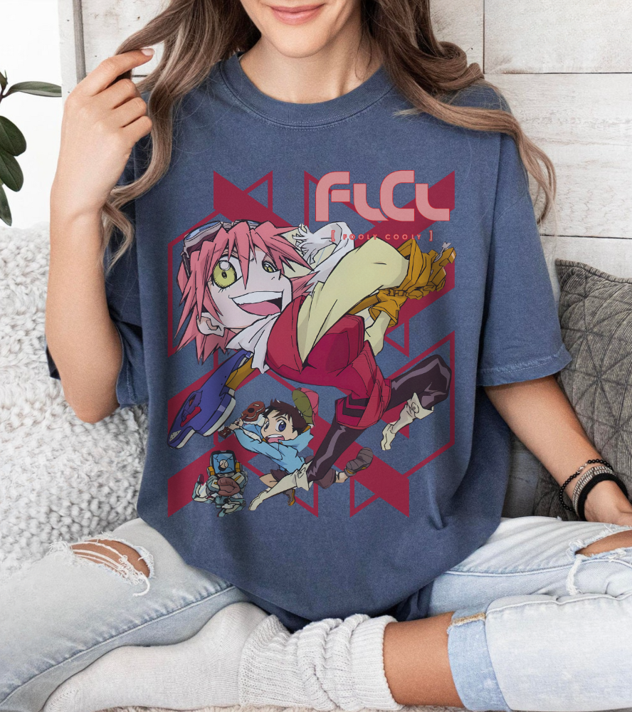 FLCL T-Shirt – 100% Cotton Gildan 5000 | Fooly Cooly Classic Anime Graphic Tee