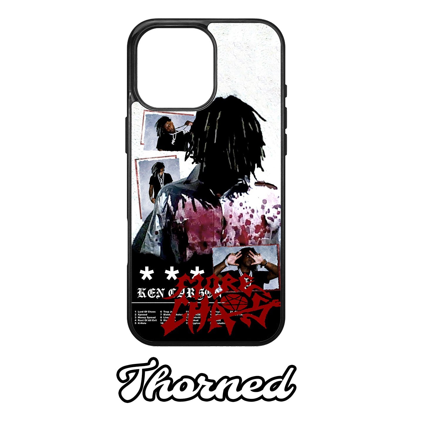 Opium Kencarson album cover; More Chaos phone case