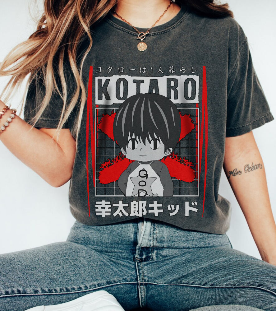 Kotaro Lives Alone T-Shirt – 100% Cotton | Cute Anime Tee for Fans of Kotaro’s Story