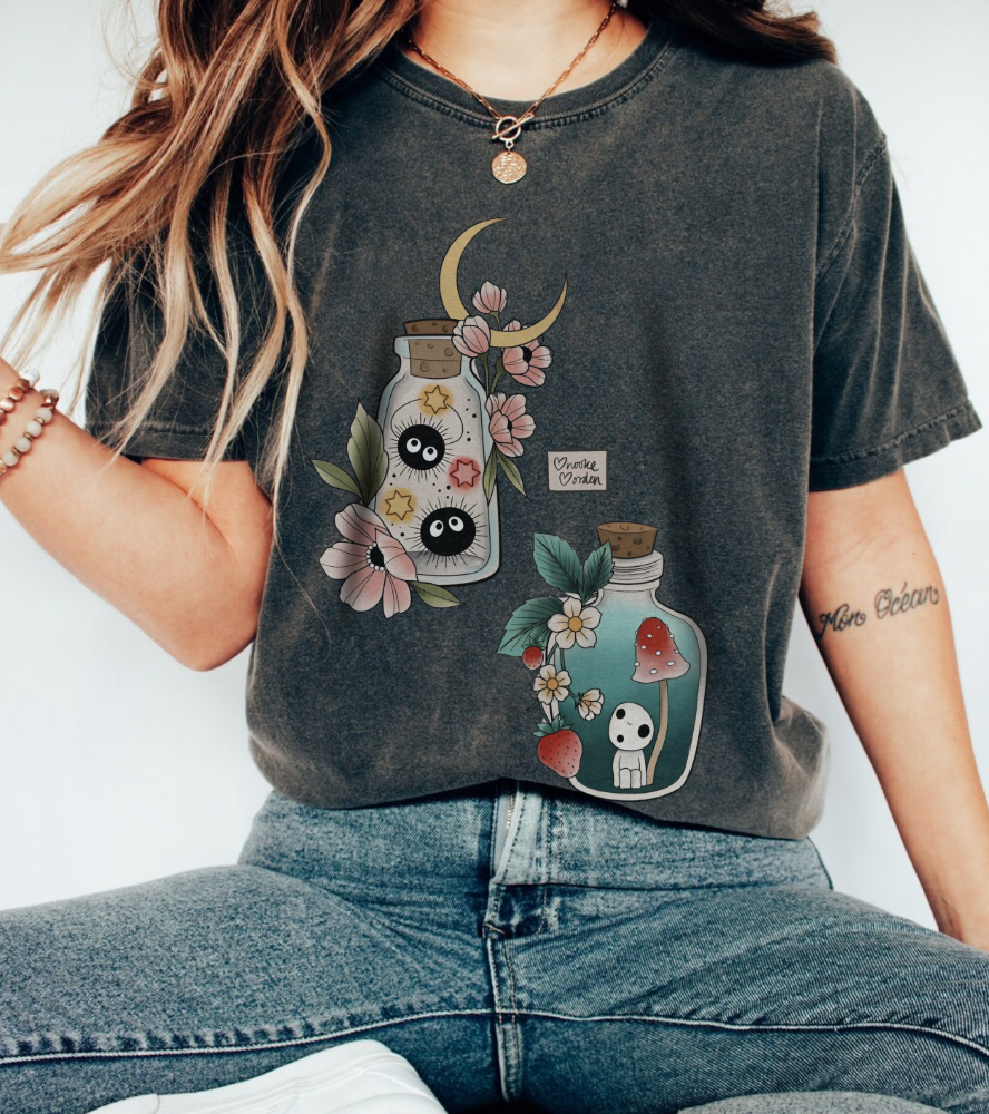 Soot Sprites T-Shirt – 100% Cotton Gildan 5000 | Studio Ghibli Cute Anime Tee