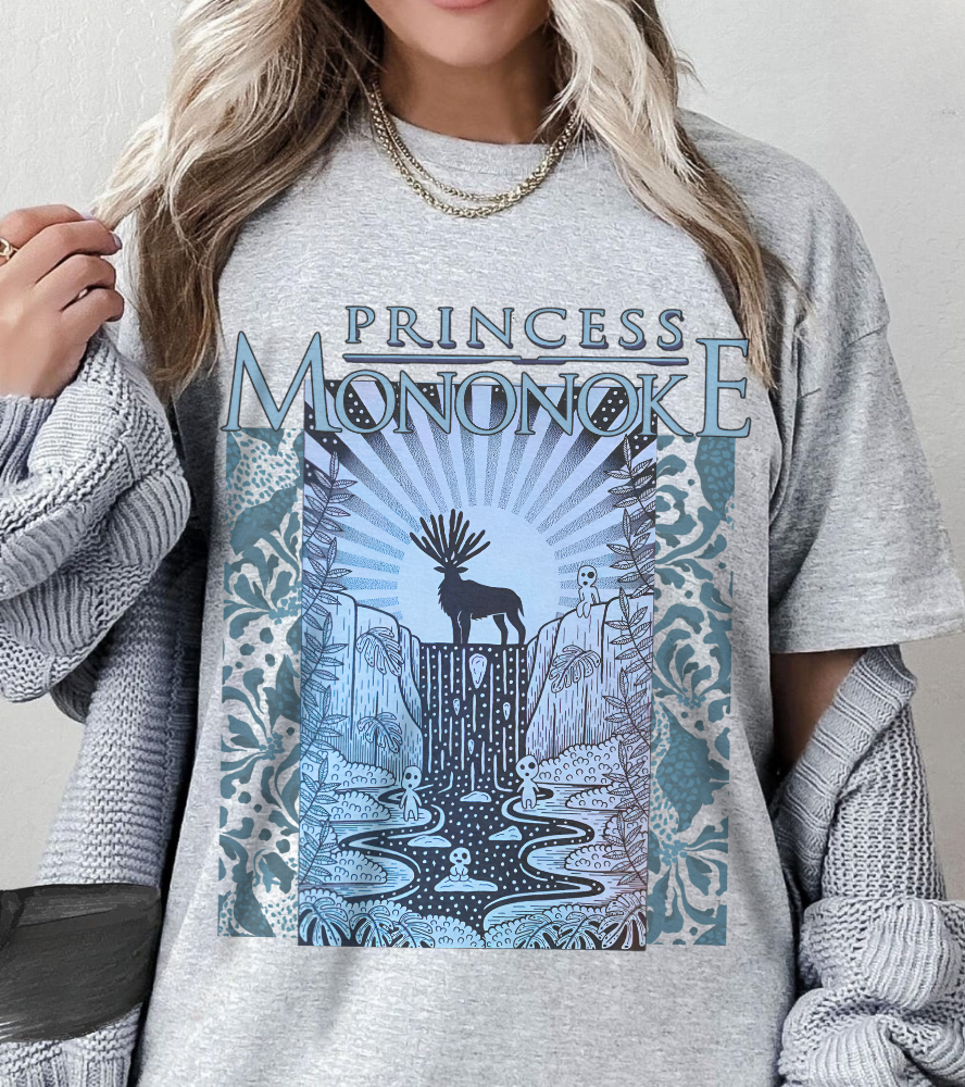 Mononoke Princess Forest Spirit T-Shirt – 100% Cotton Studio Ghibli Inspired Anime Tee