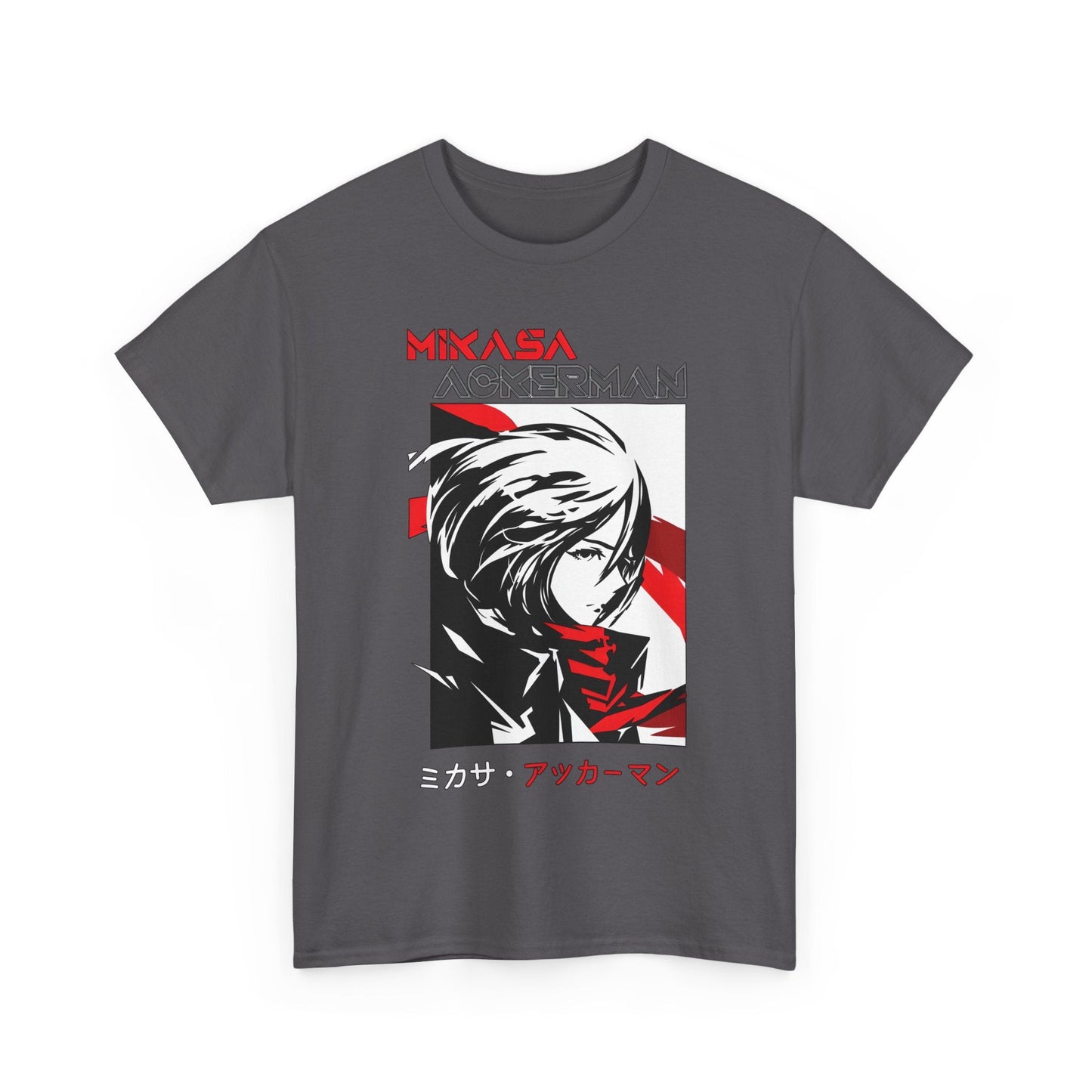 Mikasa Ackerman T-Shirt – 100% Cotton Attack on Titan Anime Tee for Fans