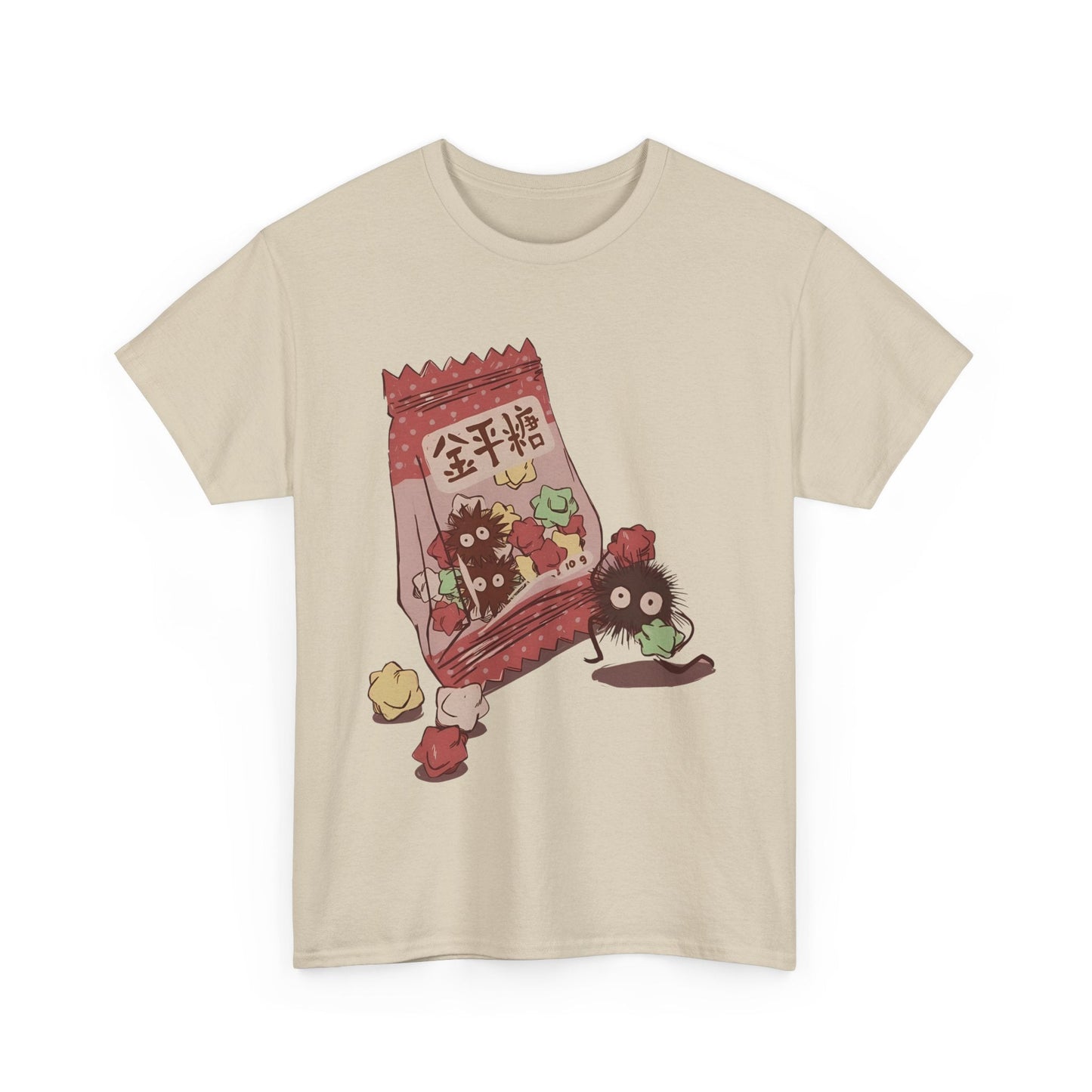 Soot Sprites Candy T-Shirt – 100% Cotton Cute Studio Ghibli Anime Tee