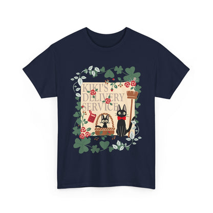 Kiki’s Delivery Service T-Shirt – 100% Cotton Studio Ghibli Tee Featuring Kiki and Jiji