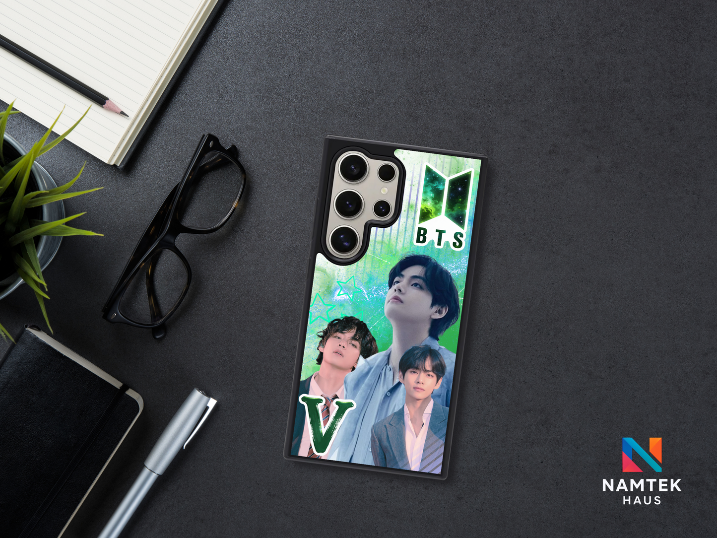 BTS V iPhone Case – Purple Galaxy K‑Pop Phone Cover for ARMY