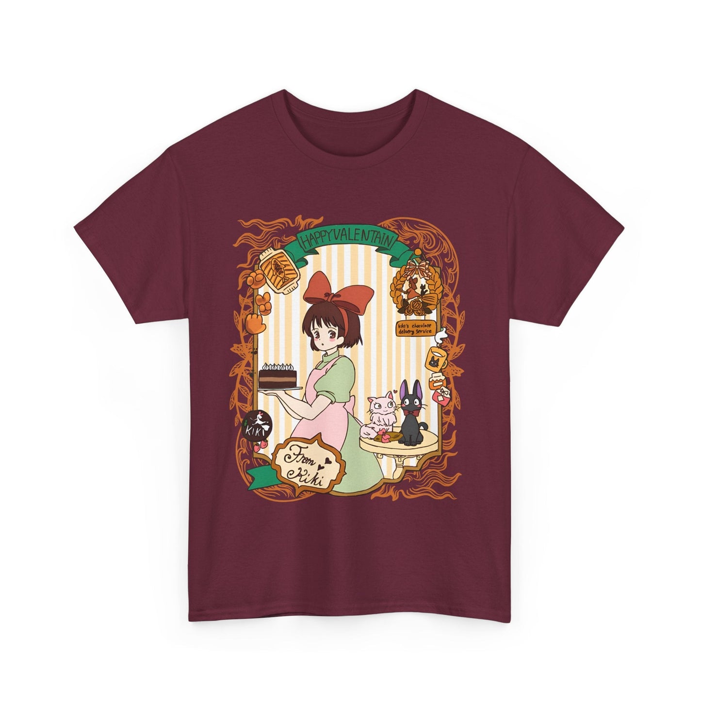 Kiki Happy Studio Ghibli T-Shirt – 100% Cotton Kiki’s Delivery Service Tee for Anime Fans