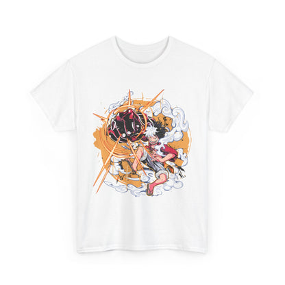 Power Luffy T-Shirt – 100% Cotton One Piece Anime Tee for True Fans