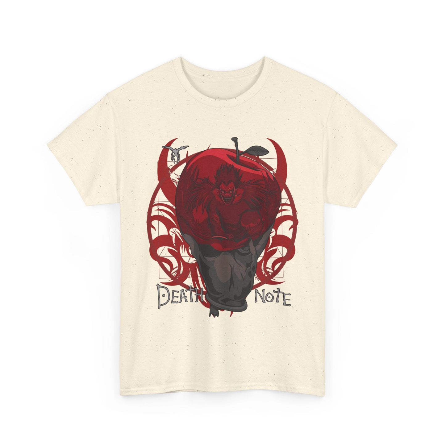 Death Note Apple T-Shirt – 100% Cotton Anime Tee Featuring Ryuk’s Iconic Red Apple