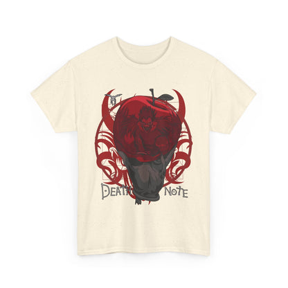 Death Note Apple T-Shirt – 100% Cotton Anime Tee Featuring Ryuk’s Iconic Red Apple