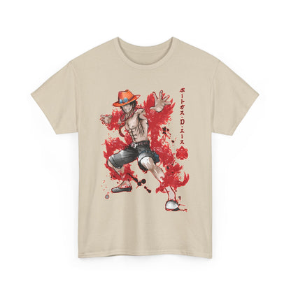 Portgas D. Ace One Piece T-Shirt – 100% Cotton Anime Tee for Fans