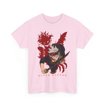 Asta Black Clover T-Shirt – 100% Cotton Anime Tee for Magic Knight Fans