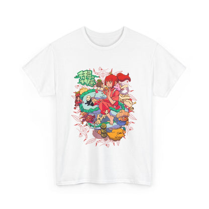 Spirited Away Characters Collage T-Shirt – 100% Cotton Studio Ghibli Anime Tee