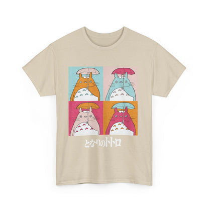 Totoro Aesthetic Art Collage T-Shirt – 100% Cotton Studio Ghibli Inspired Graphic Tee