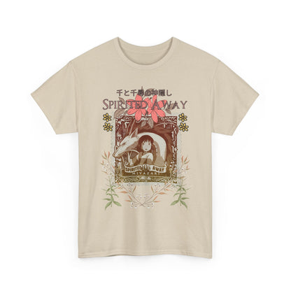 Spirited Away Philately T-Shirt – 100% Cotton Anime Stamp-Inspired Tee for Studio Ghibli Fans