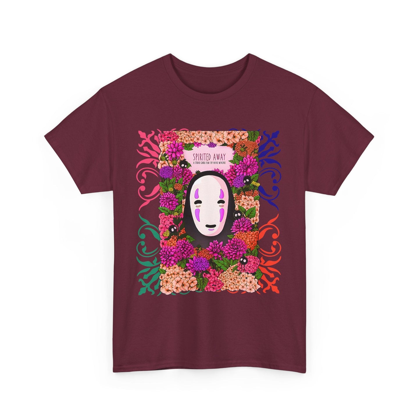 No Face Spirited Away T-Shirt – 100% Cotton Gildan 5000 | Studio Ghibli Anime Tee