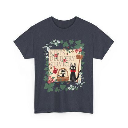 Kiki’s Delivery Service T-Shirt – 100% Cotton Studio Ghibli Tee Featuring Kiki and Jiji