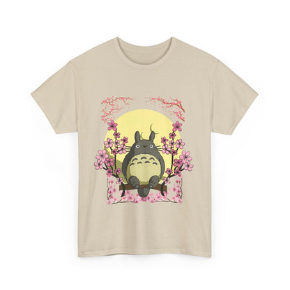 Totoro Sakura Moon T-Shirt – 100% Cotton Studio Ghibli Cherry Blossom Tee