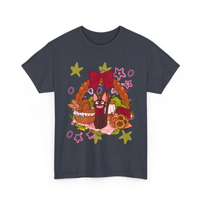 Jiji Cat Gift T-Shirt – 100% Cotton Studio Ghibli Inspired Tee for Anime Lovers