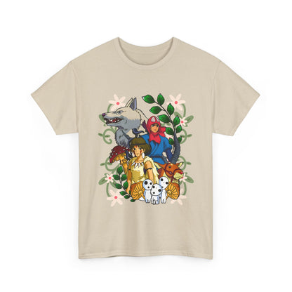 Princess Mononoke Art Cover T-Shirt – 100% Cotton Studio Ghibli Anime Tee