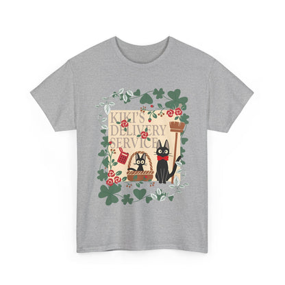 Kiki’s Delivery Service T-Shirt – 100% Cotton Studio Ghibli Tee Featuring Kiki and Jiji