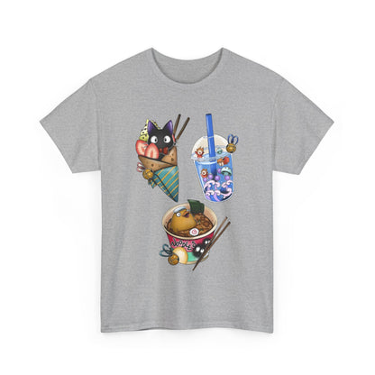 Studio Ghibli Food T-Shirt – 100% Cotton Anime Tee with Iconic Ghibli Dishes