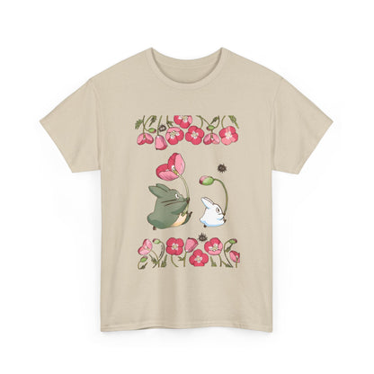 Totoro Cute Flowers T-Shirt – 100% Cotton Studio Ghibli Anime Shirt