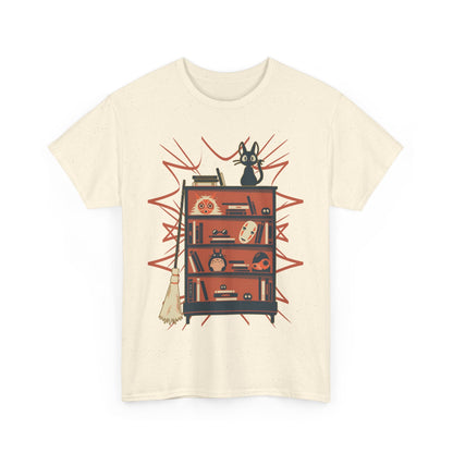 Jiji T-Shirt – 100% Cotton Gildan 5000 | Kiki's Delivery Service Studio Ghibli Cute Cat Tee