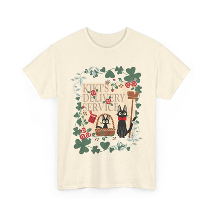 Kiki’s Delivery Service T-Shirt – 100% Cotton Studio Ghibli Tee Featuring Kiki and Jiji