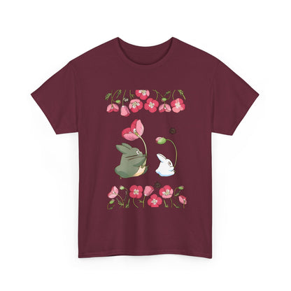 Totoro Cute Flowers T-Shirt – 100% Cotton Studio Ghibli Anime Shirt