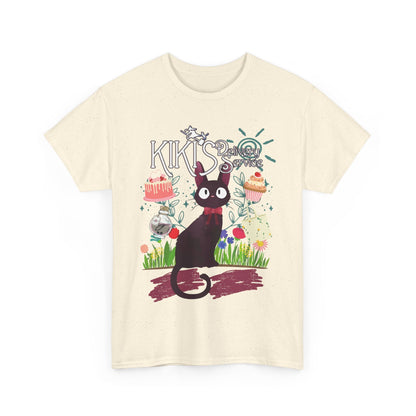 Jiji Collage Studio Ghibli T-Shirt – 100% Cotton Anime Tee Featuring Kiki’s Delivery Service Cat