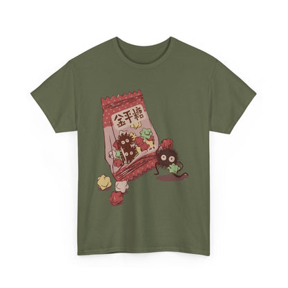 Soot Sprites Candy T-Shirt – 100% Cotton Cute Studio Ghibli Anime Tee