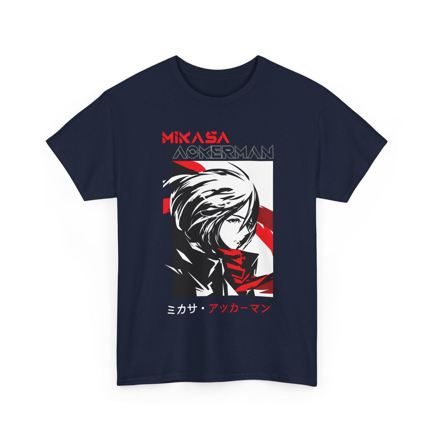 Mikasa Ackerman T-Shirt – 100% Cotton Attack on Titan Anime Tee for Fans