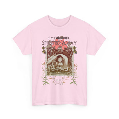 Spirited Away Philately T-Shirt – 100% Cotton Anime Stamp-Inspired Tee for Studio Ghibli Fans