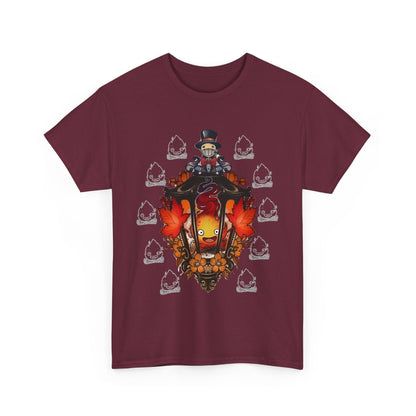 Calcifer T-Shirt – 100% Cotton "Howl's Moving Castle" Studio Ghibli Fire Demon Tee for Anime Fans