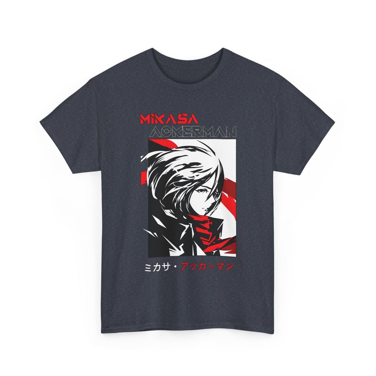 Mikasa Ackerman T-Shirt – 100% Cotton Attack on Titan Anime Tee for Fans