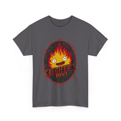 Calcifer BBQ Demon Flame T-Shirt – 100% Cotton Howl’s Moving Castle Anime Tee