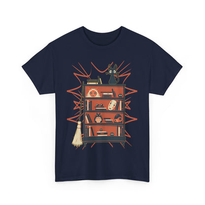 Jiji T-Shirt – 100% Cotton Gildan 5000 | Kiki's Delivery Service Studio Ghibli Cute Cat Tee