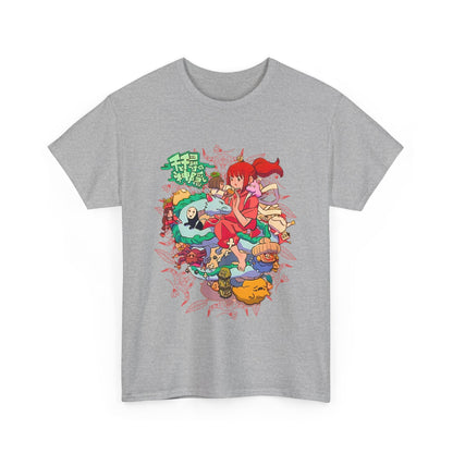 Spirited Away Characters Collage T-Shirt – 100% Cotton Studio Ghibli Anime Tee
