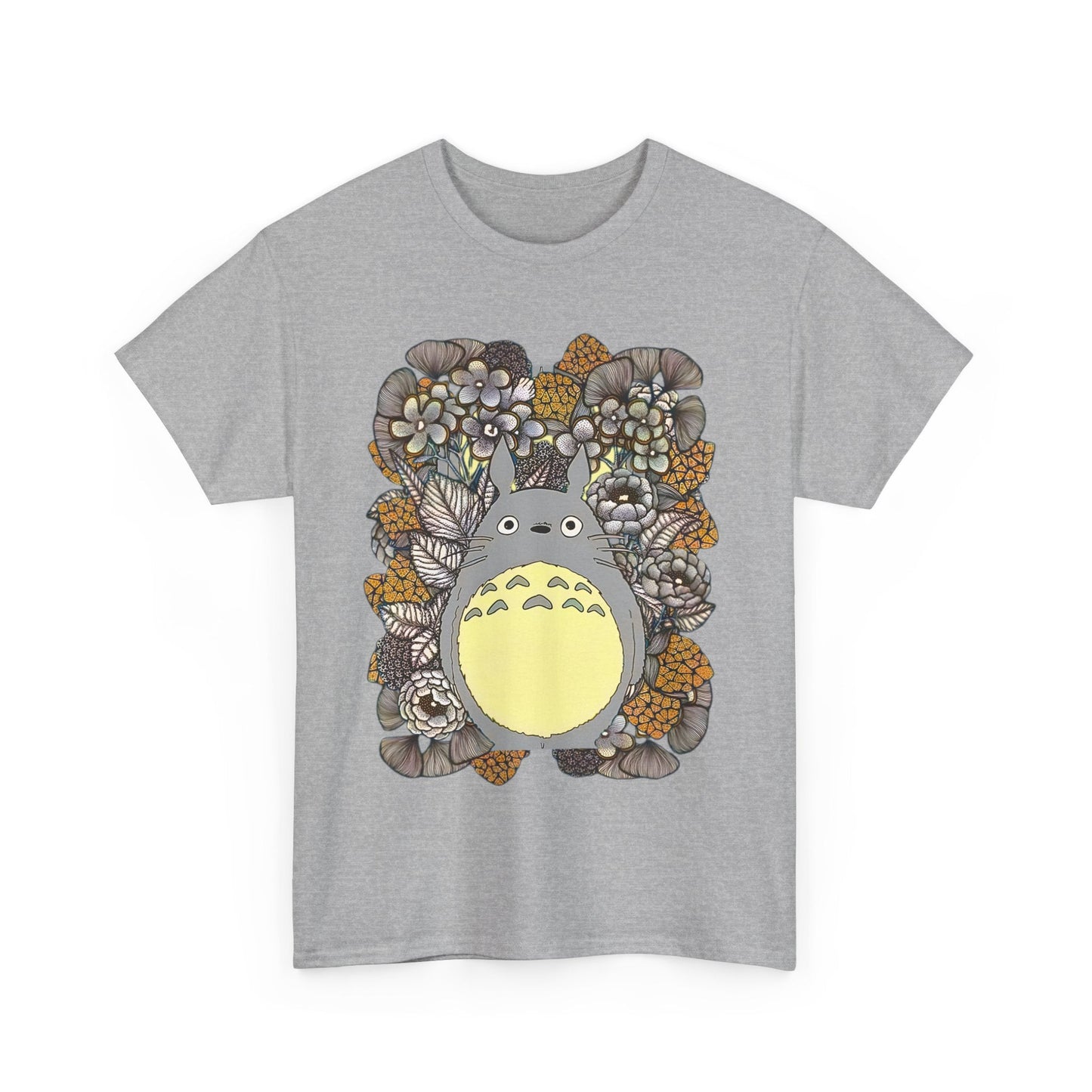 Totoro Plants T-Shirt – 100% Cotton Studio Ghibli Shirt with Totoro and Plant Design