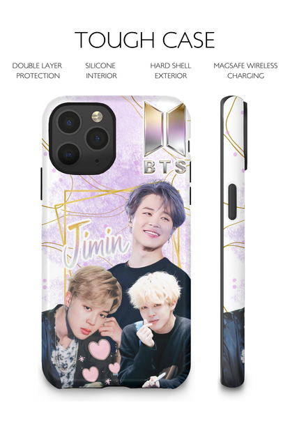 BTS Jimin iPhone Case – Purple Galaxy K‑Pop Phone Cover for ARMY
