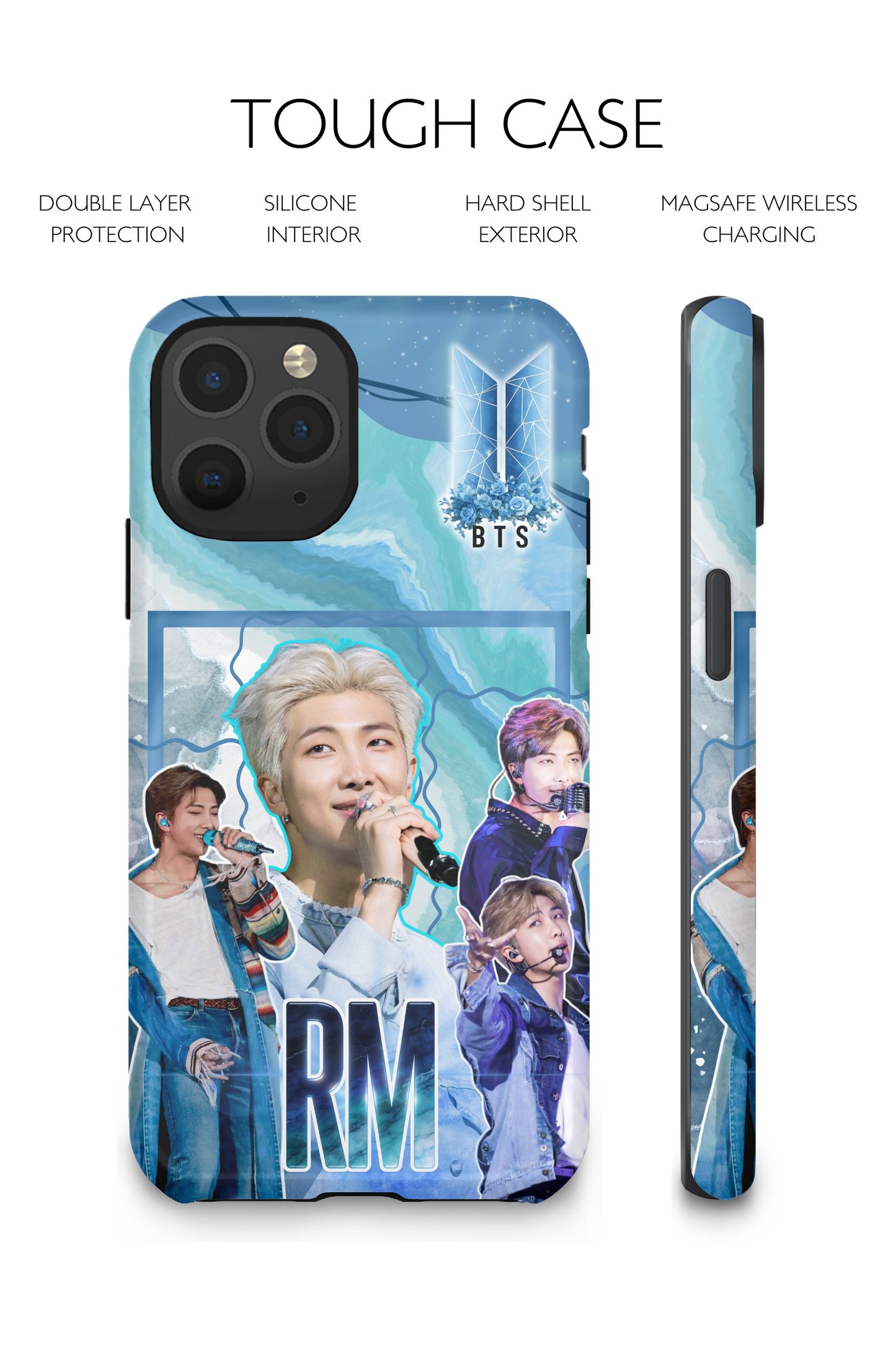 BTS RM Blue Marble Galaxy iPhone & Samsung Case - ARMY Fan Design
