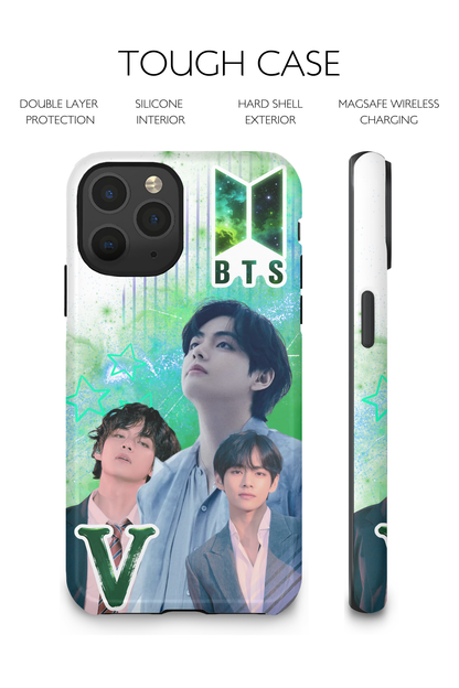 BTS V iPhone Case – Purple Galaxy K‑Pop Phone Cover for ARMY