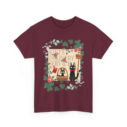 Kiki’s Delivery Service T-Shirt – 100% Cotton Studio Ghibli Tee Featuring Kiki and Jiji