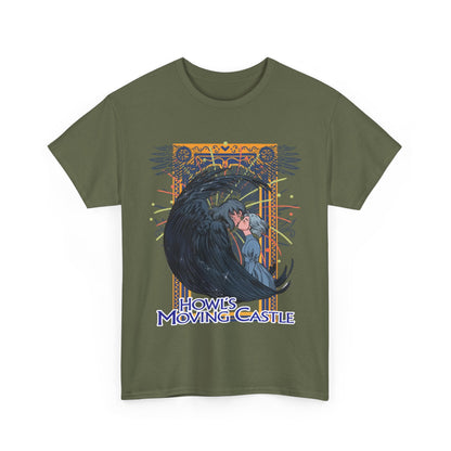 Howl’s Moving Castle T-Shirt – 100% Cotton Anime Tee | Studio Ghibli Fan Shirt