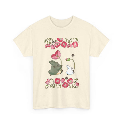 Totoro Cute Flowers T-Shirt – 100% Cotton Studio Ghibli Anime Shirt