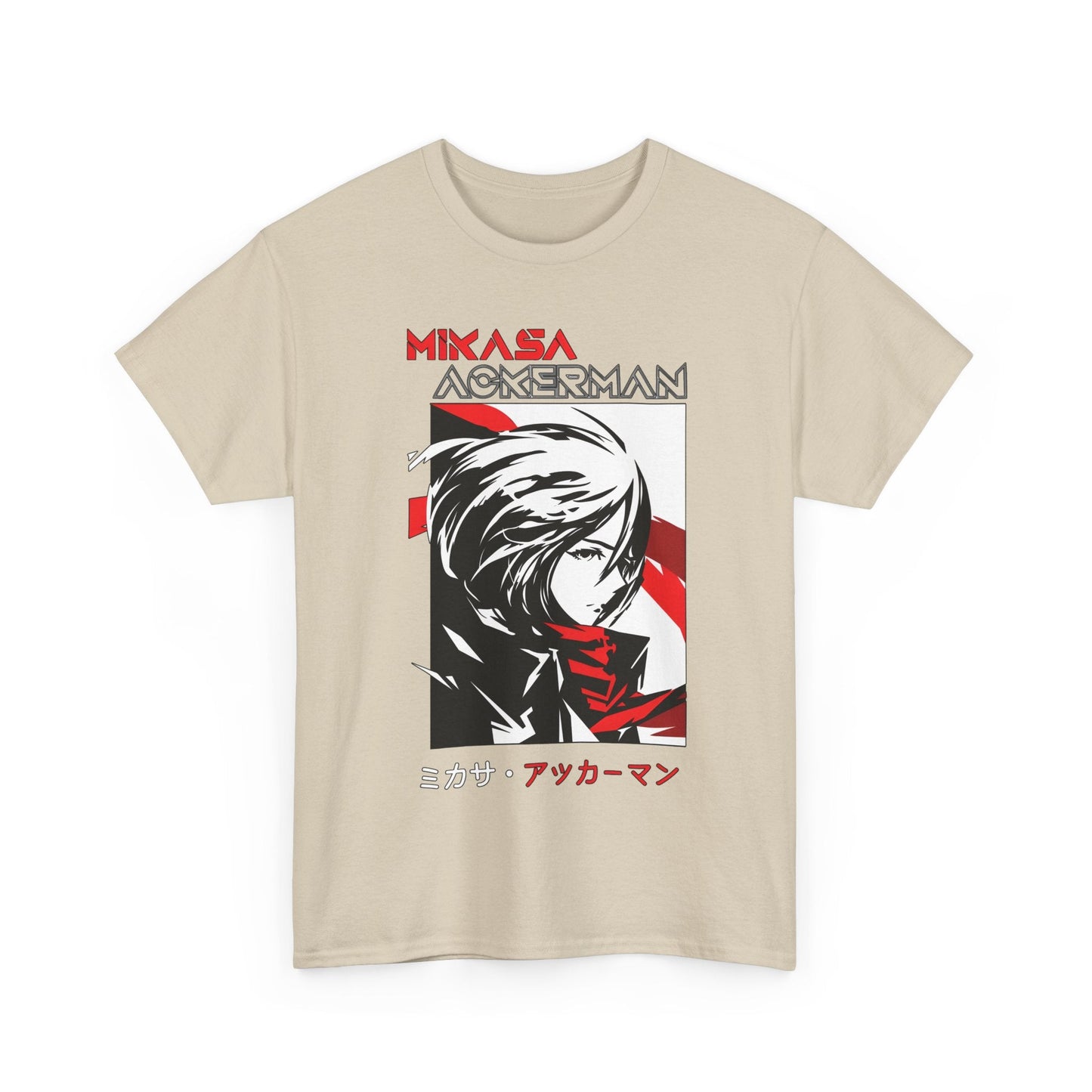 Mikasa Ackerman T-Shirt – 100% Cotton Attack on Titan Anime Tee for Fans
